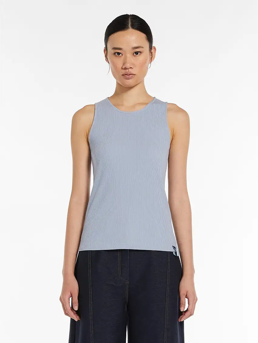 Top Senza Maniche a Costine Avio