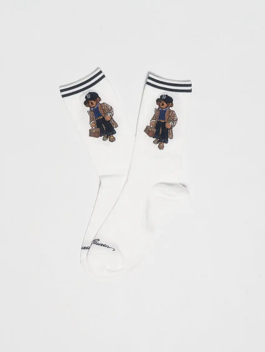 Calze con Polo Bear Bianco