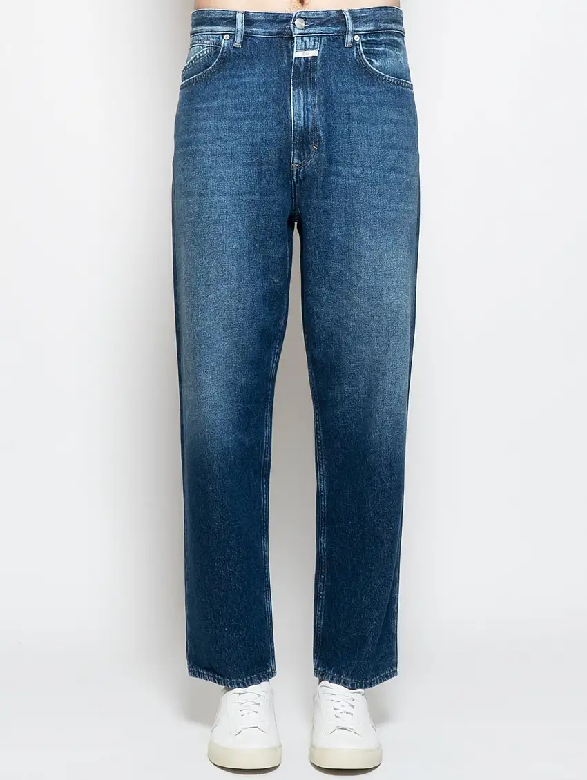 Jeans Relaxed Fit in Cotone Riciclato Blu