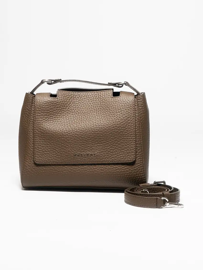 Borsa Sveva in Pelle Martellata Marrone