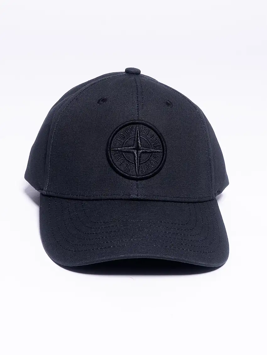 Cappello in Reps di Cotone Nero