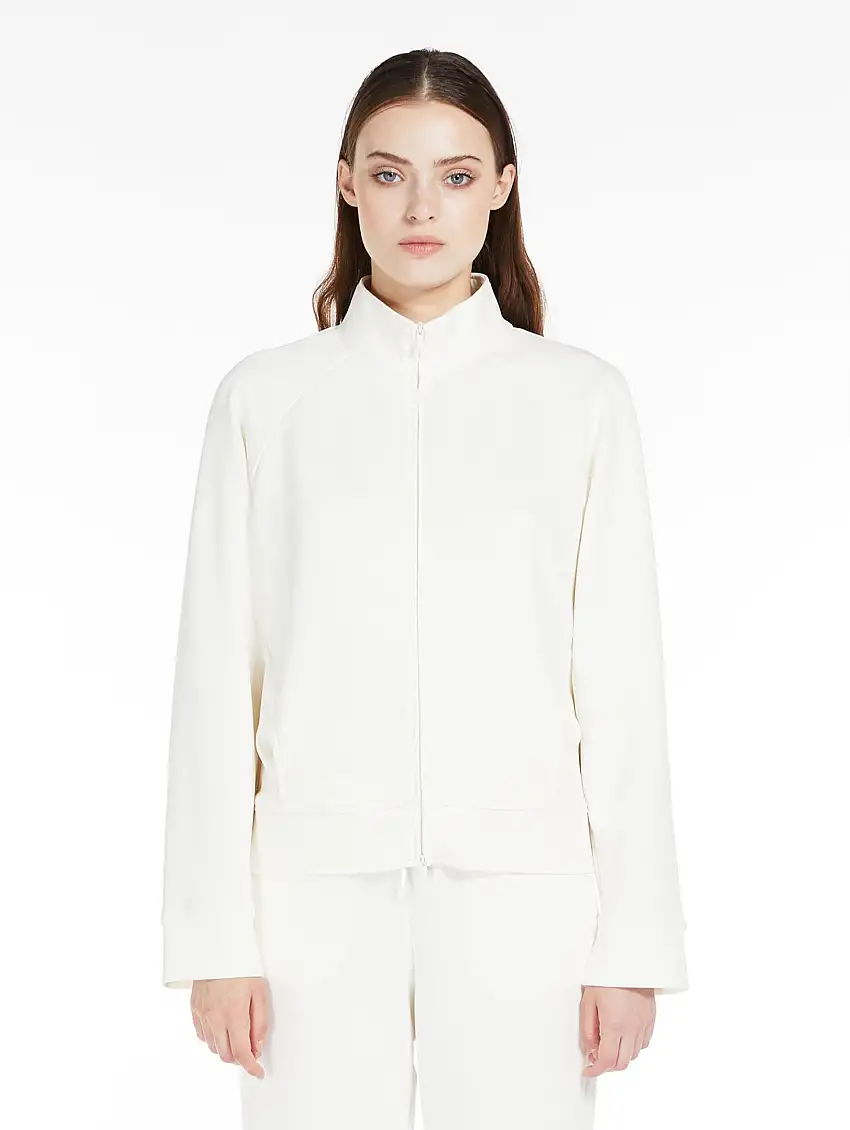 Giacca in Felpa con Stampa Bianco