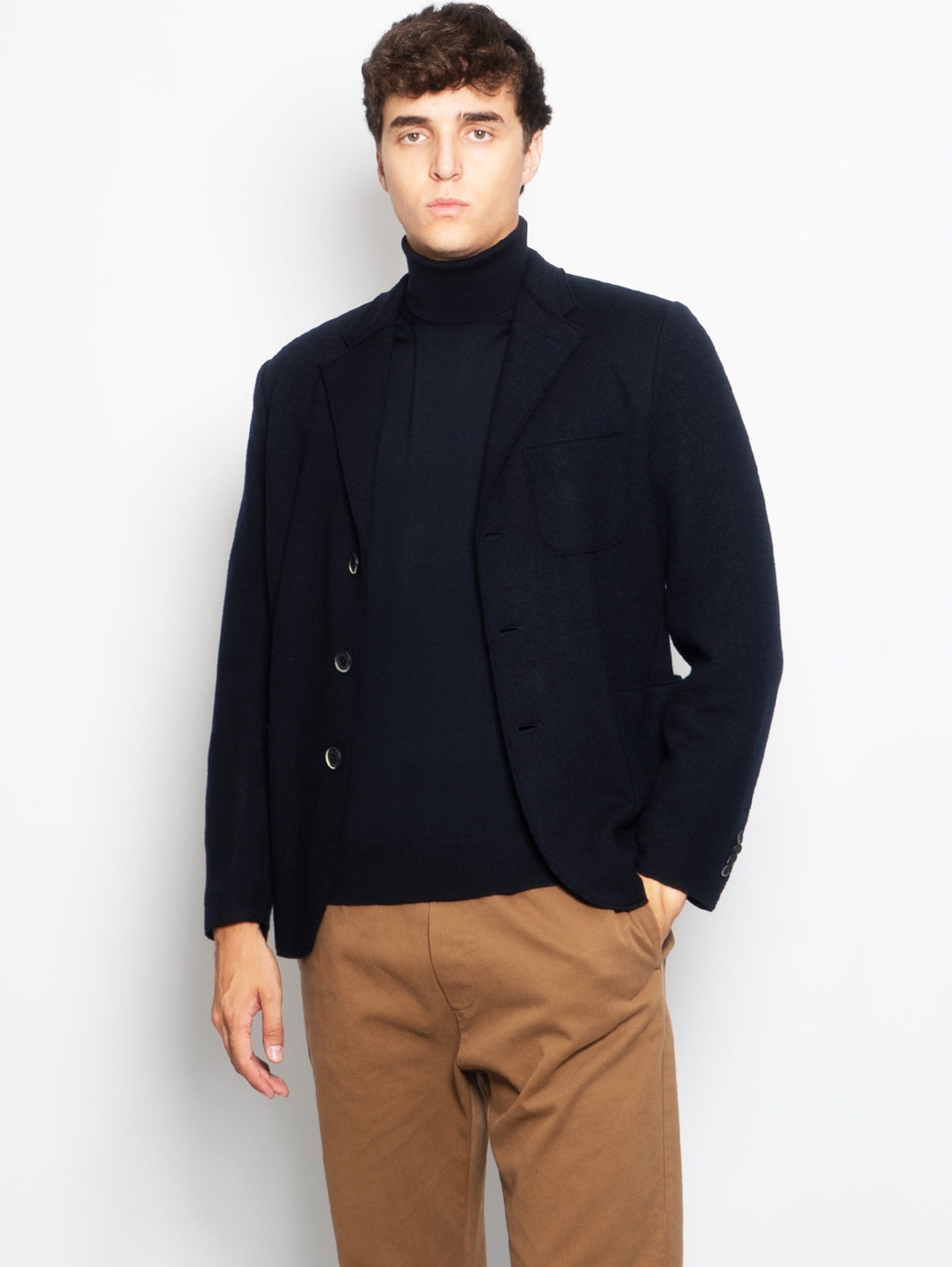 Giacca Slanegà in Panno di Lana Blu