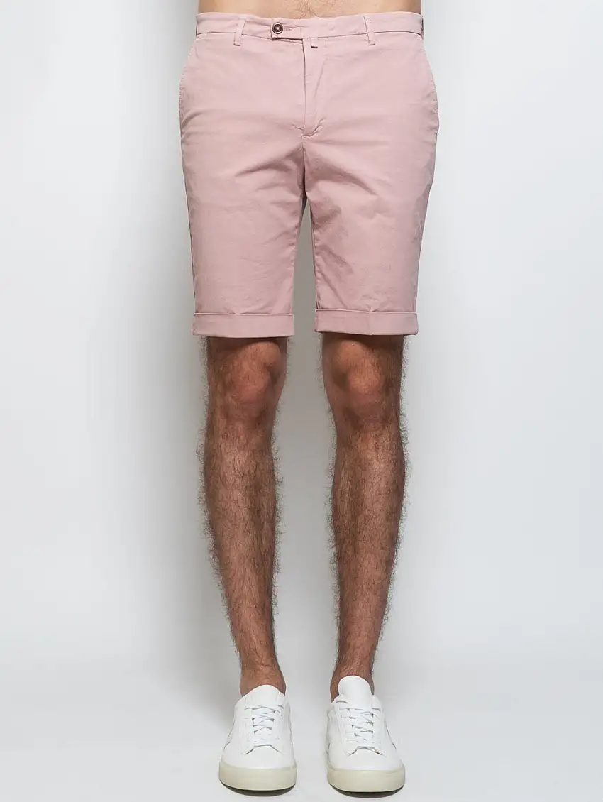 Bermuda Chino in Cotone Rosa