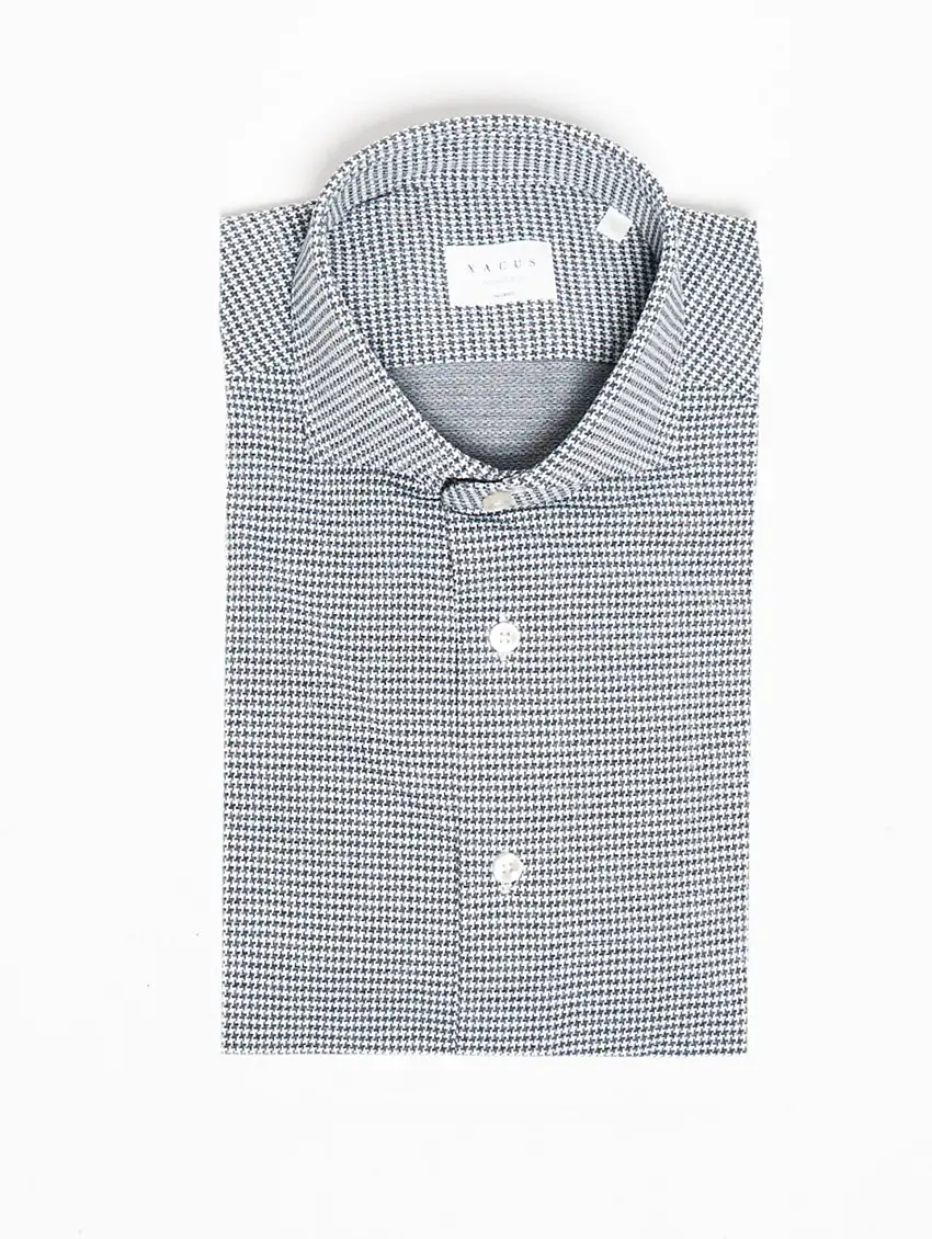 Camicia Active Pied de Poule Grigio