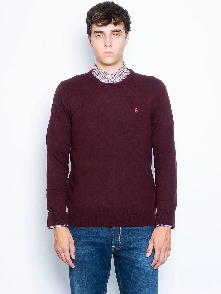 Maglia Girocollo in Lana Vinaccia