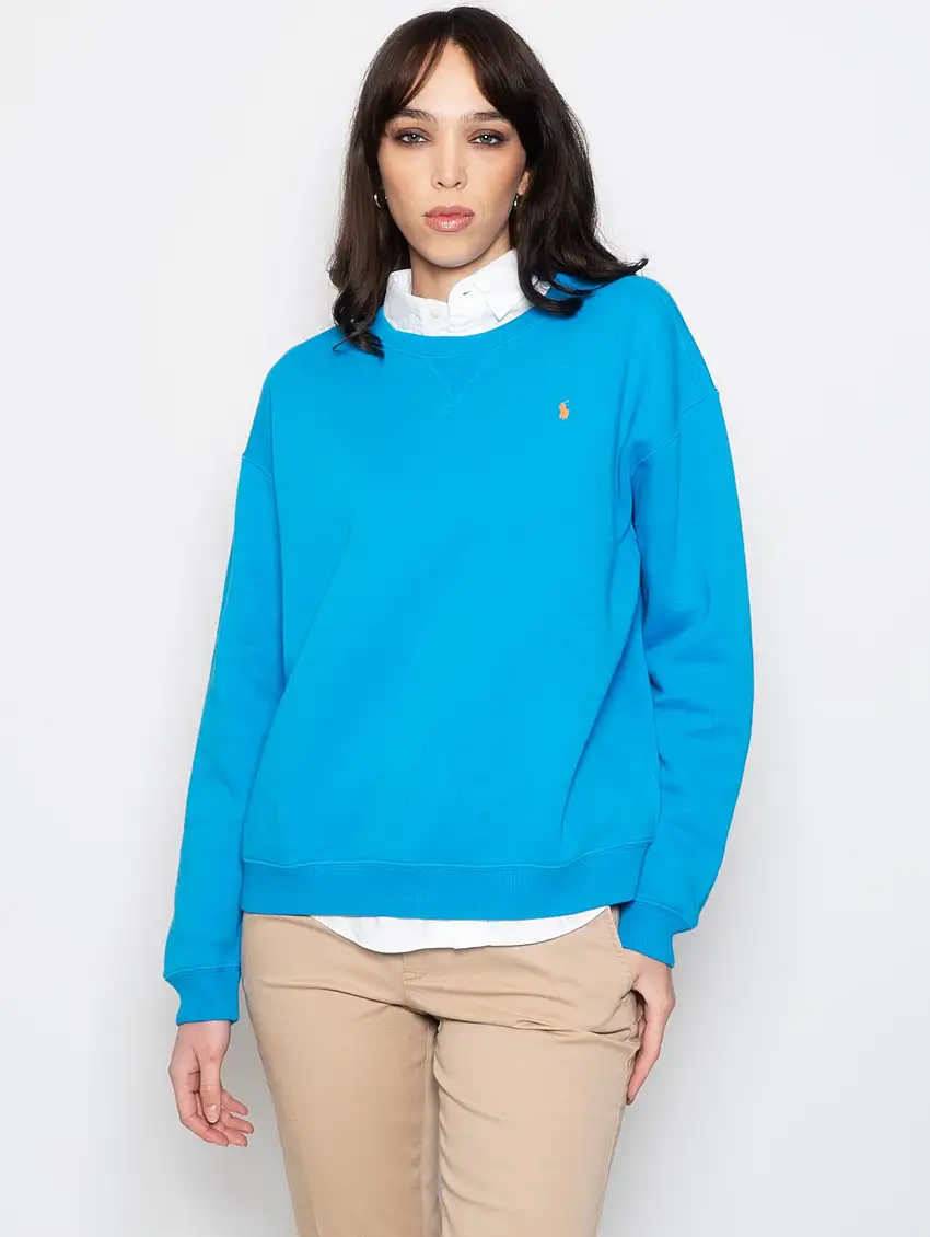 Felpa Girocollo Turchese