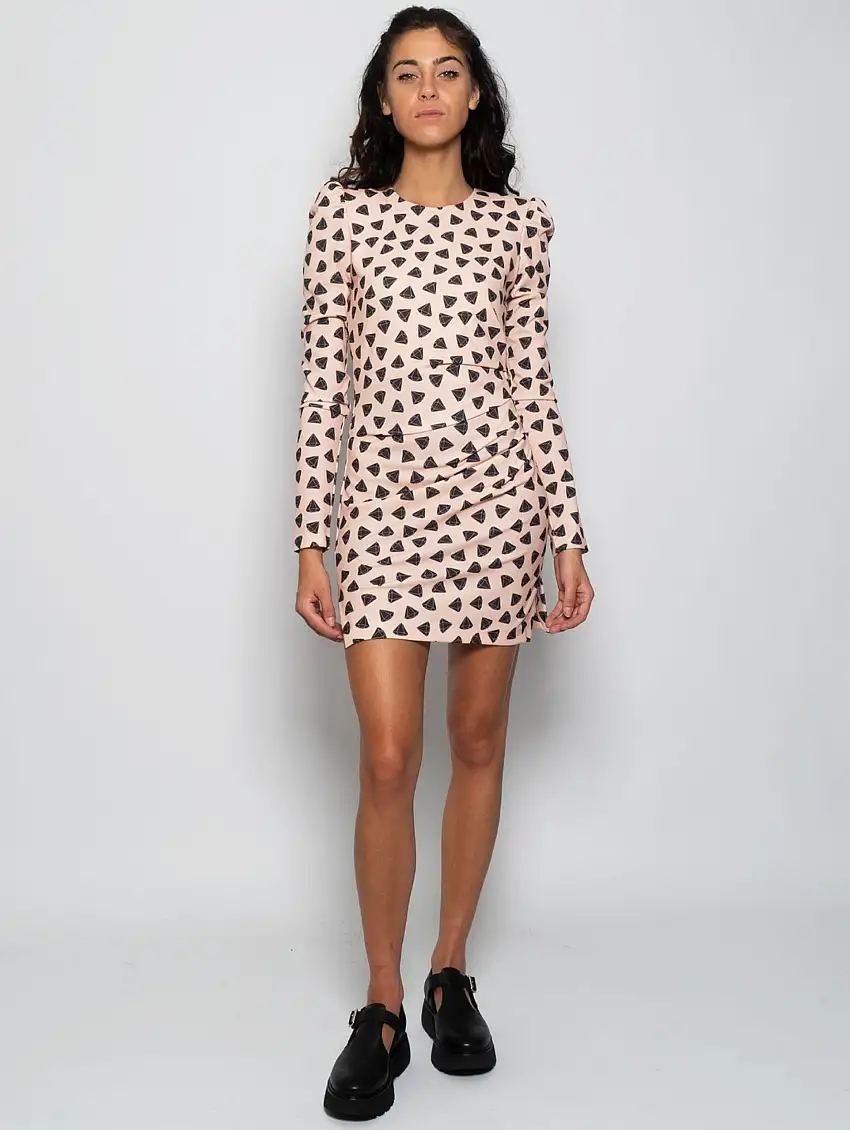 Tubino Manica Lunga con Spalline Crema