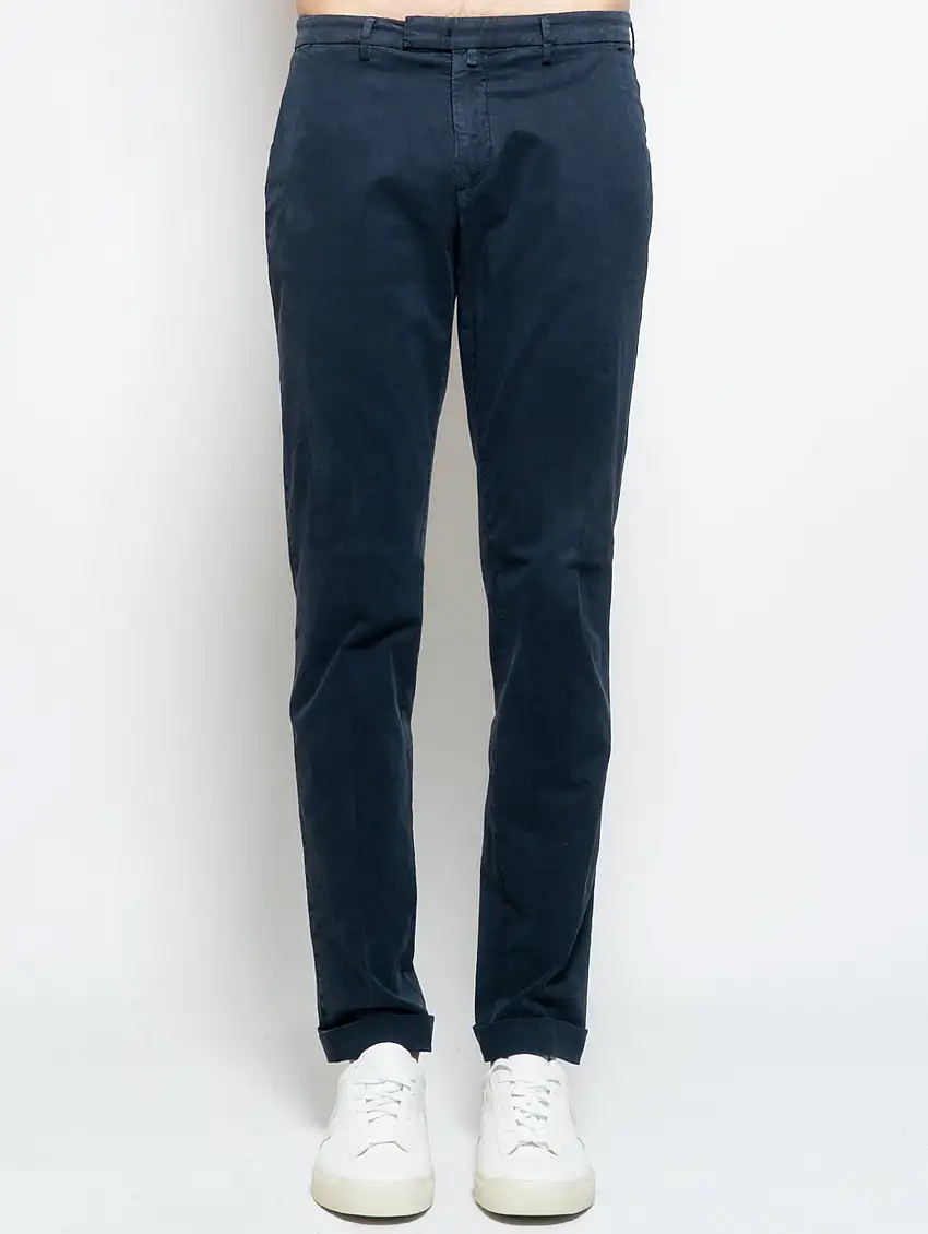 Pantaloni Ventre Piatto in Slim Fit Blu
