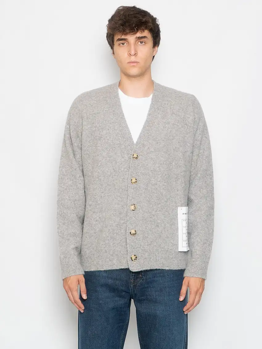 Cardigan con Scollo a V Grigio