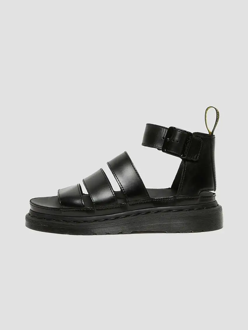 Sandali con Fasce in Pelle Clarissa Nero