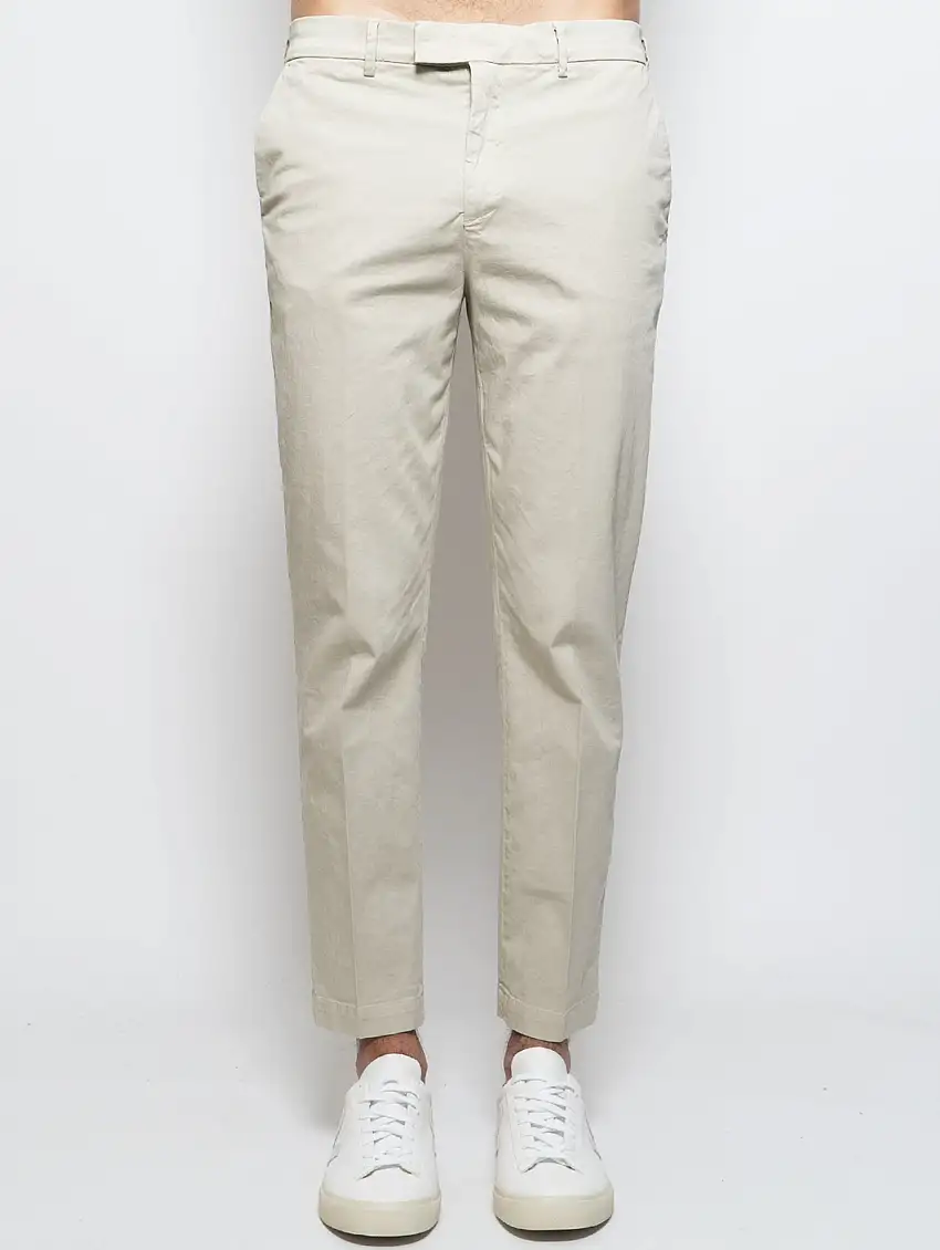 Pantaloni in Drill di Cotone Tofu