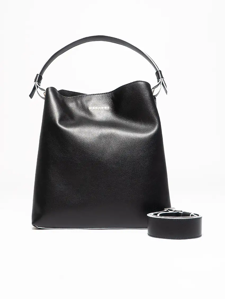 Secchiello con Bordi a Contrasto Nero/Bianco