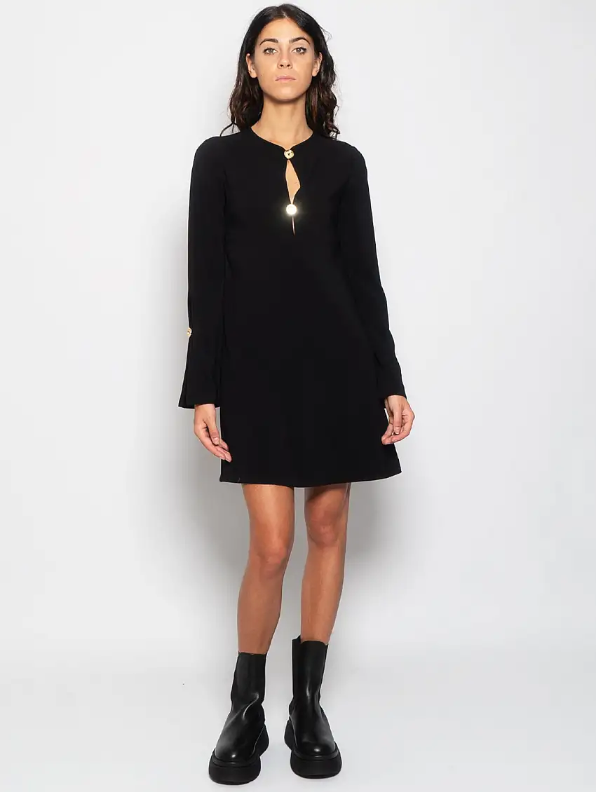 Abito Lunghezza Media ad A Nero