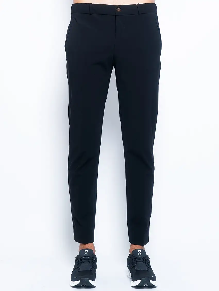 Pantaloni Chino in Tessuto Tecnico Piombo