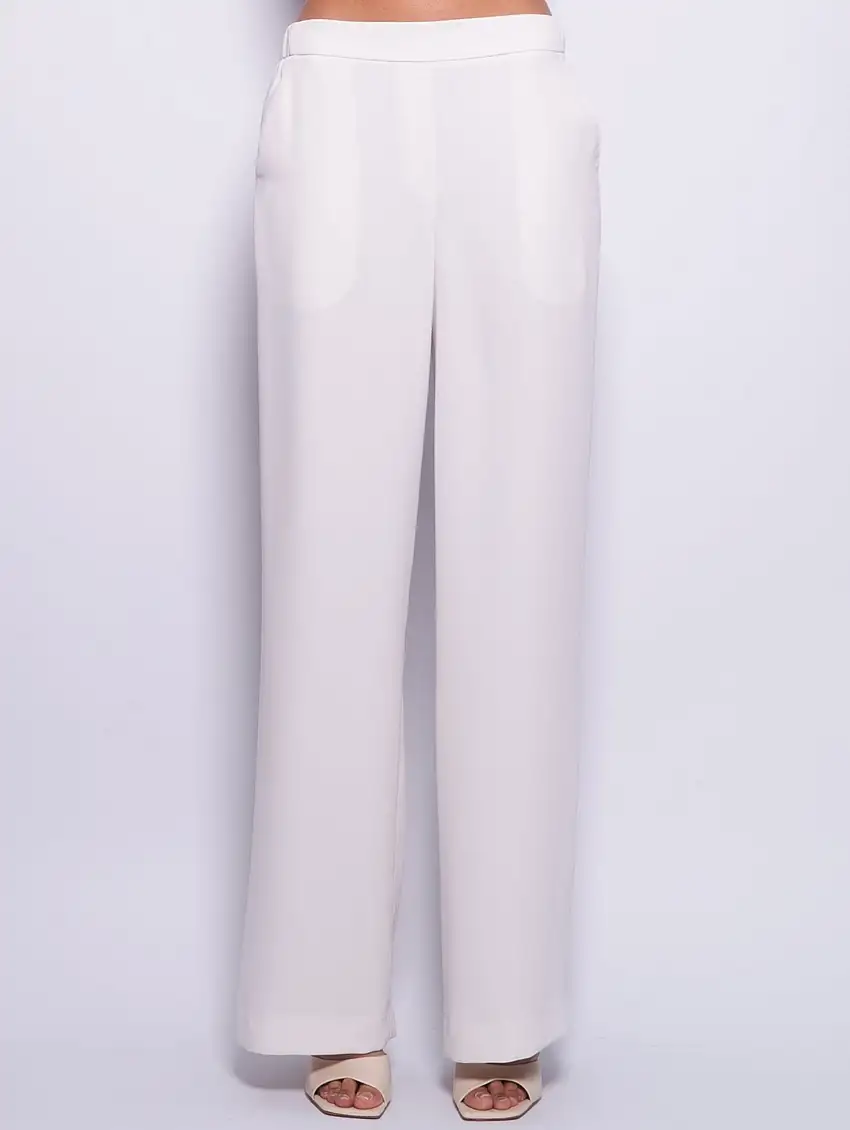 Pantaloni Palazzo in Cady Panna