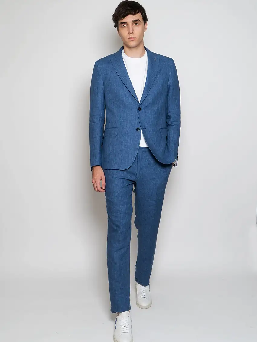 Completo in Lino Denim Blu