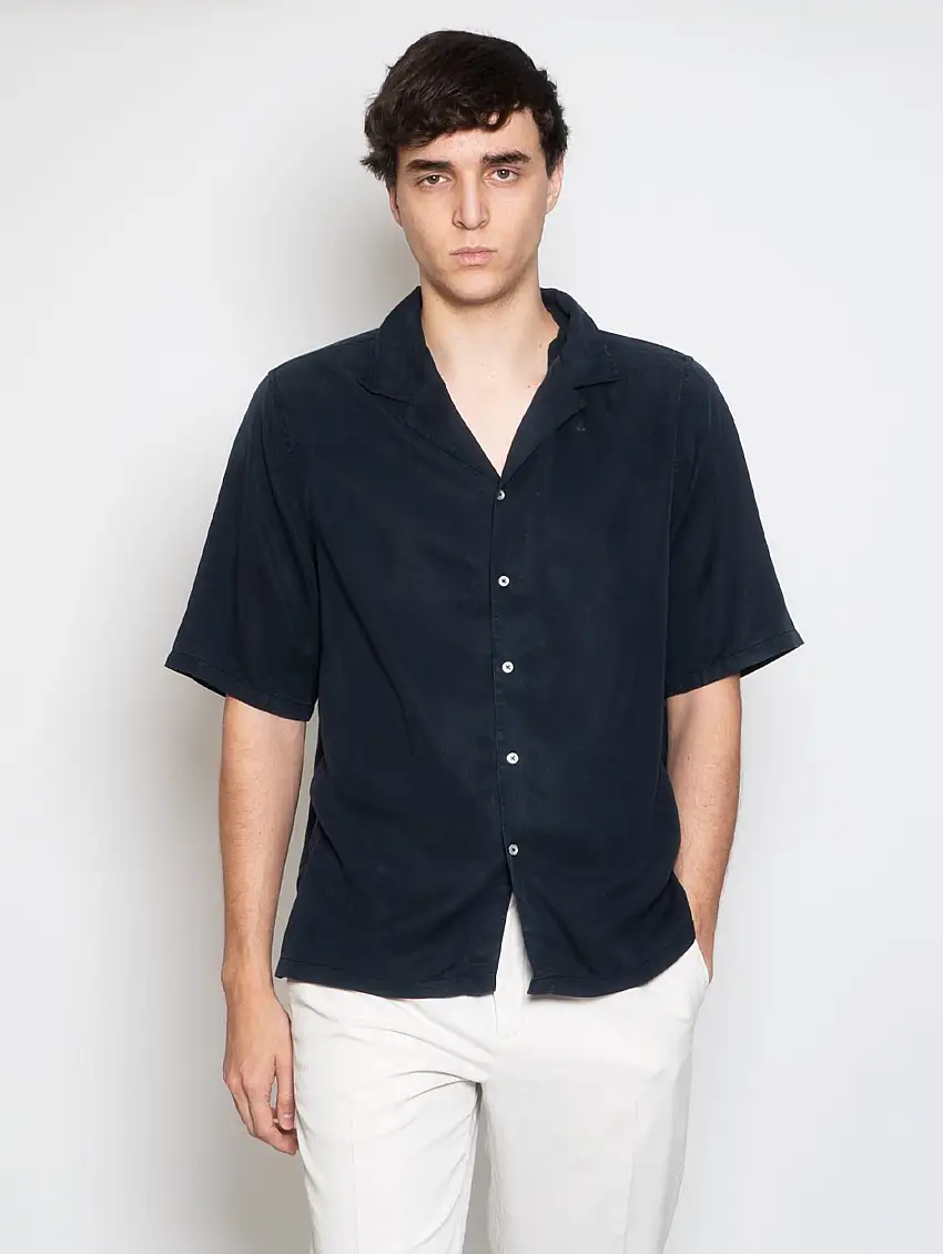 Camicia Overesize Blu Notte