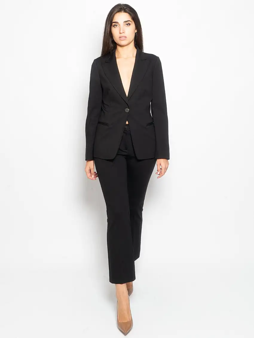 Giacca un Petto in Punto Stoffa Nero