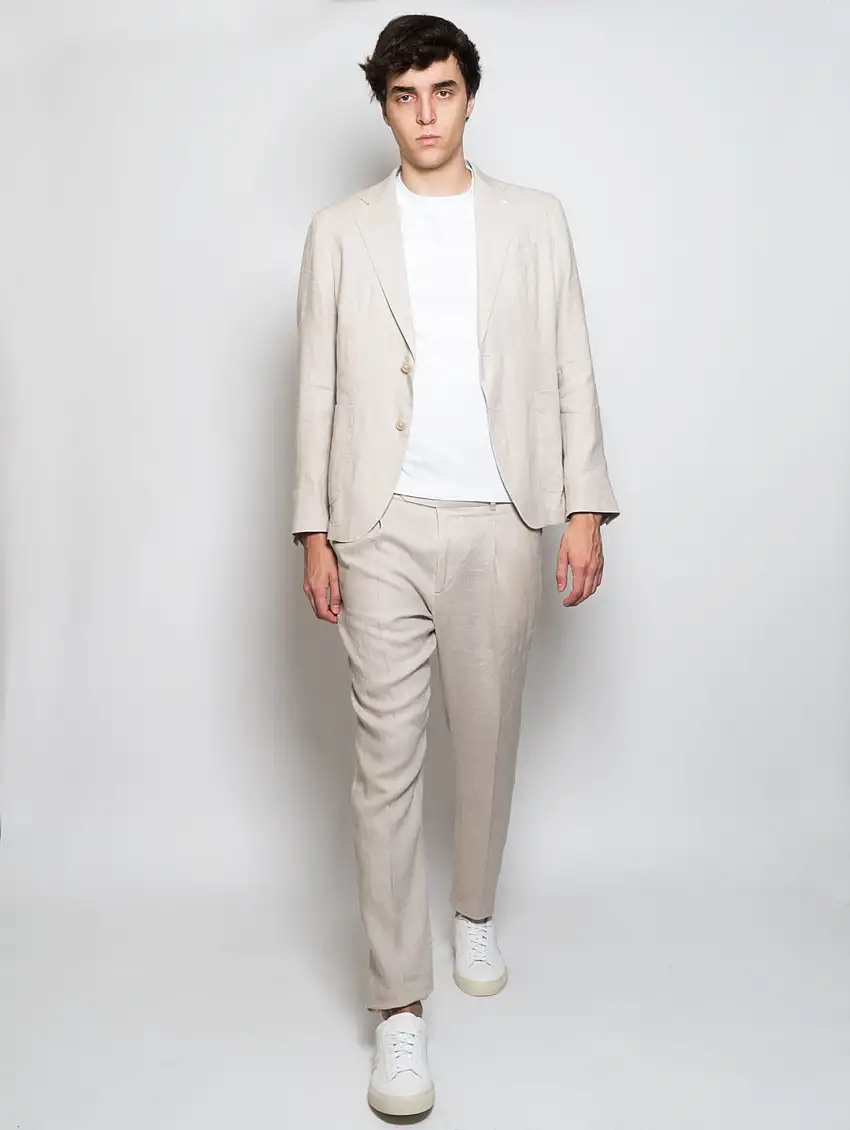 Completo in Lino Lavato Beige