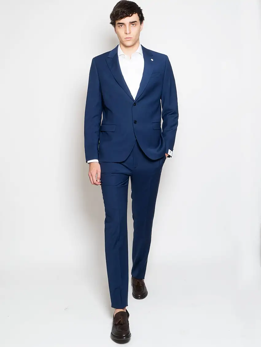 Completo in Misto Lana Drop Otto Blu Chiaro