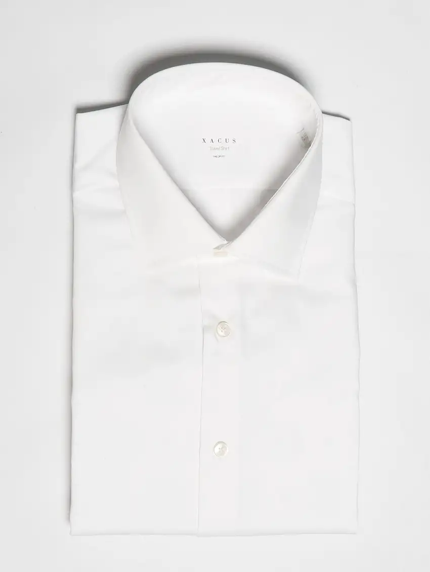 Camicia in Twill di Cotone No Stiro Bianca