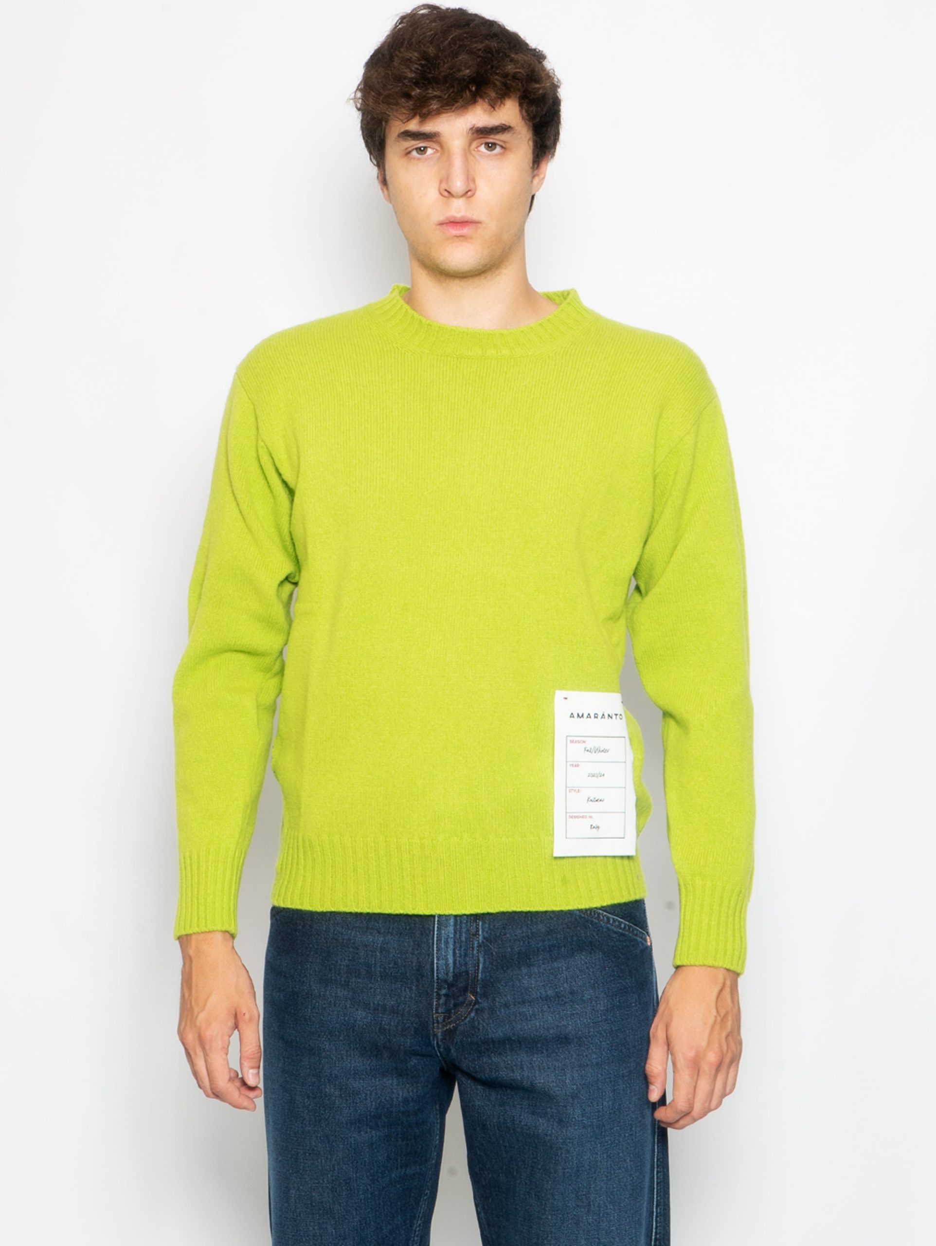 Maglia Girocollo Lana e Cashmere Verde