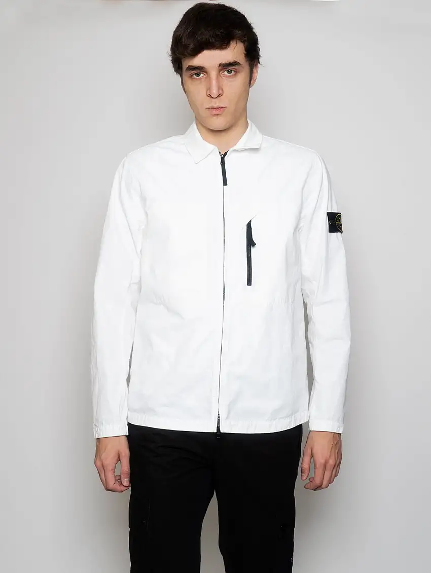 Overshirt in Cotone Bianco