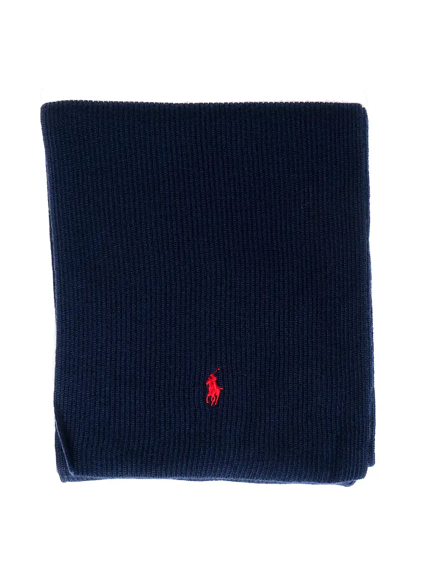 Sciarpa con Lavorazione a Coste Blu