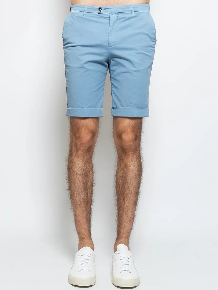 Bermuda Chino in Cotone Blu