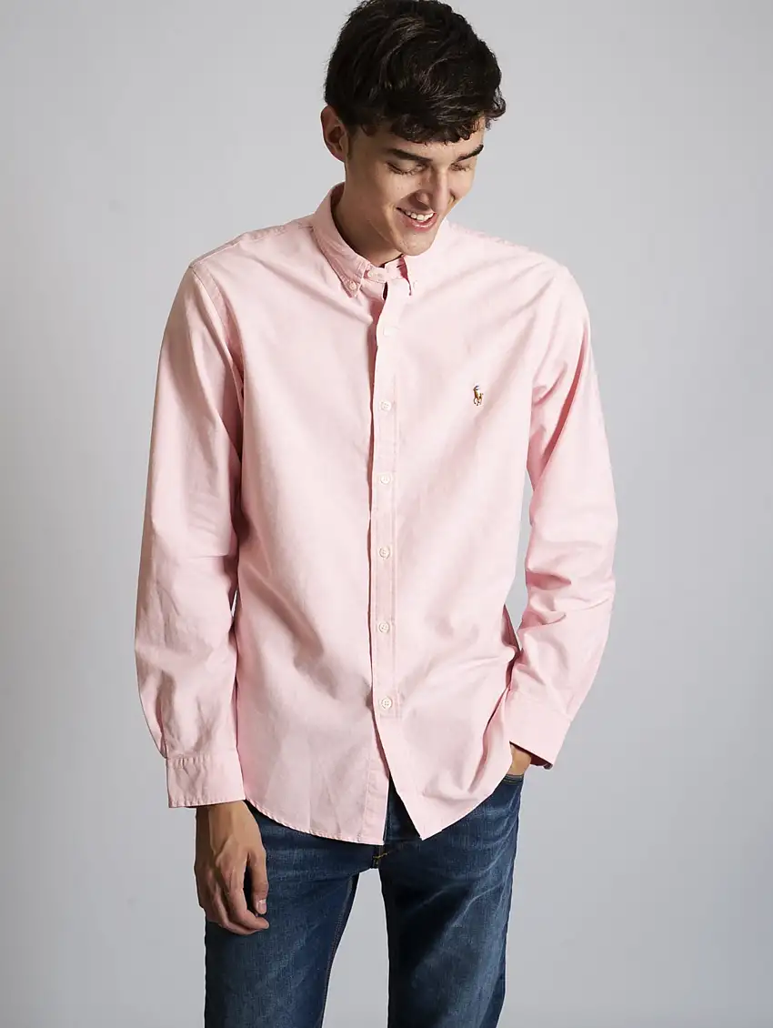 Camicia in Cotone Oxford Rosa