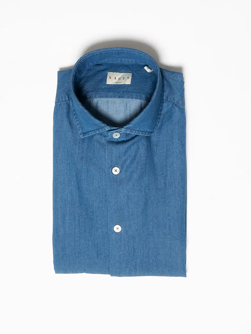 Camicia con Lavaggio Denim Scuro
