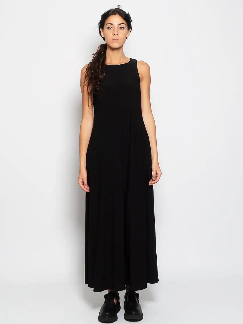 Abito Svasato in Jersey Nero