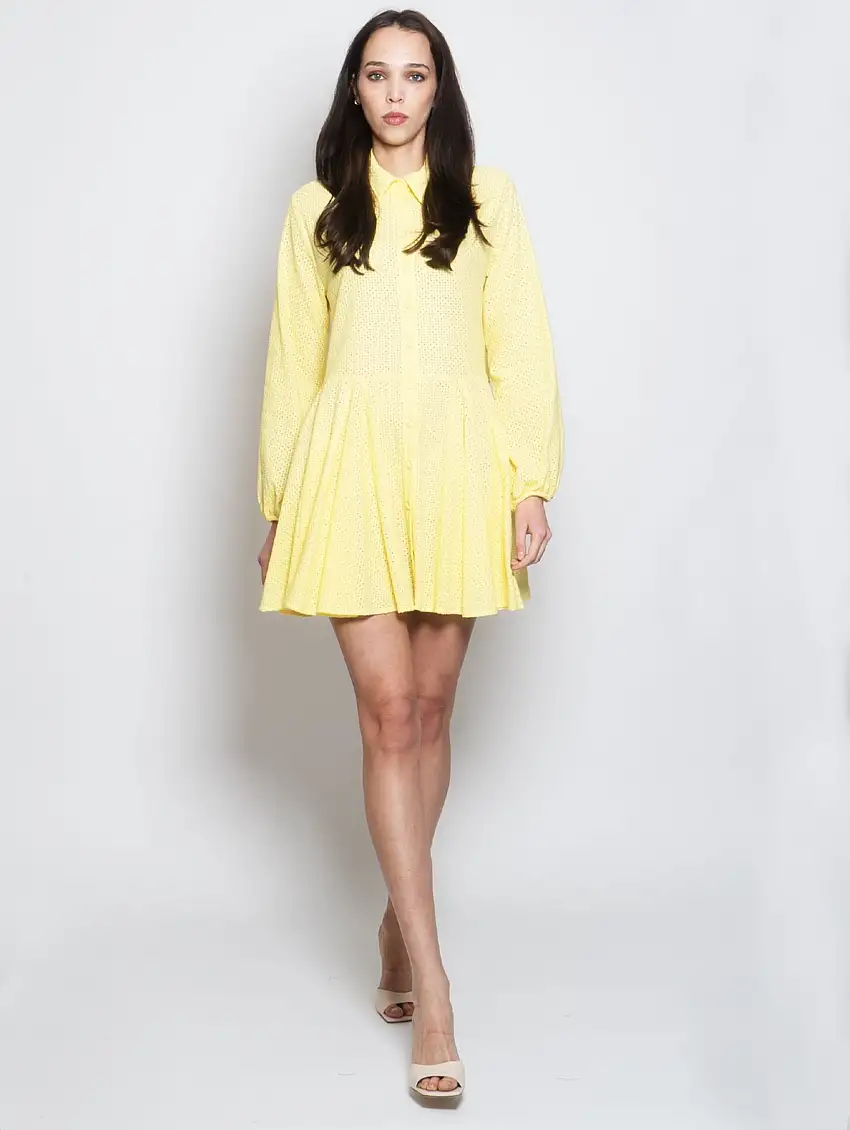 Abito Chemisier Corto in Sangallo Mimosa