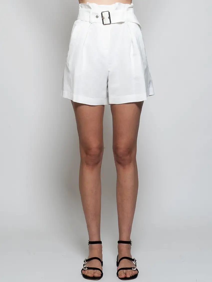 Bermuda in Misto Lino Bianco