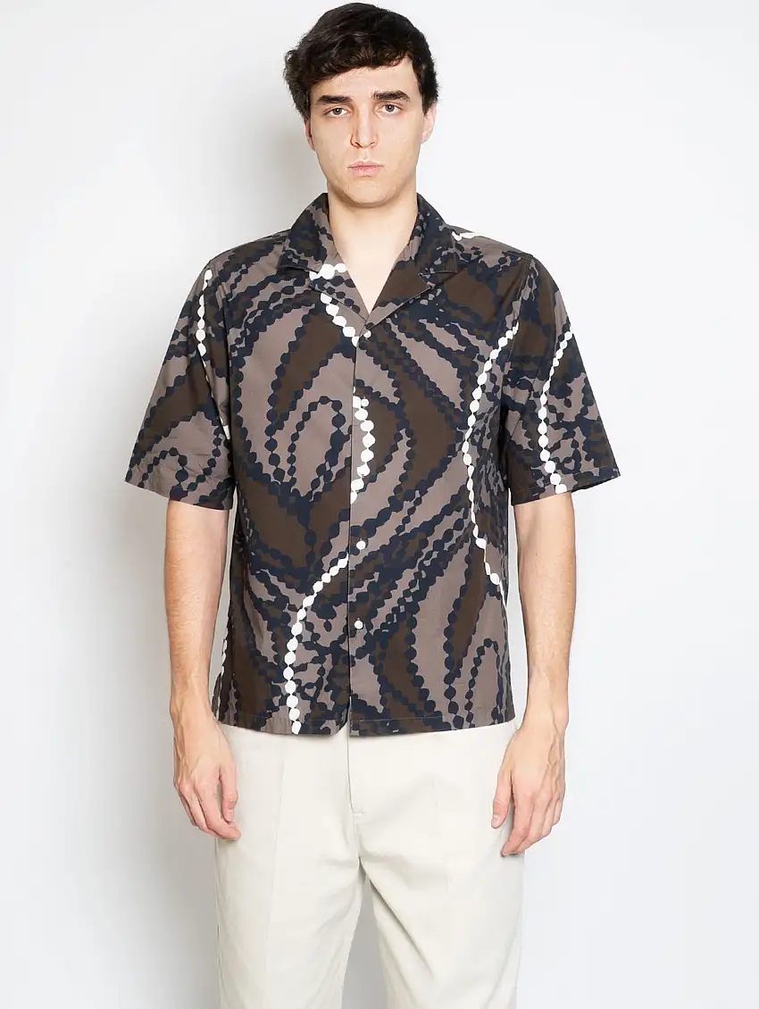 Camicia con Maniche Tre Quarti Multicolor