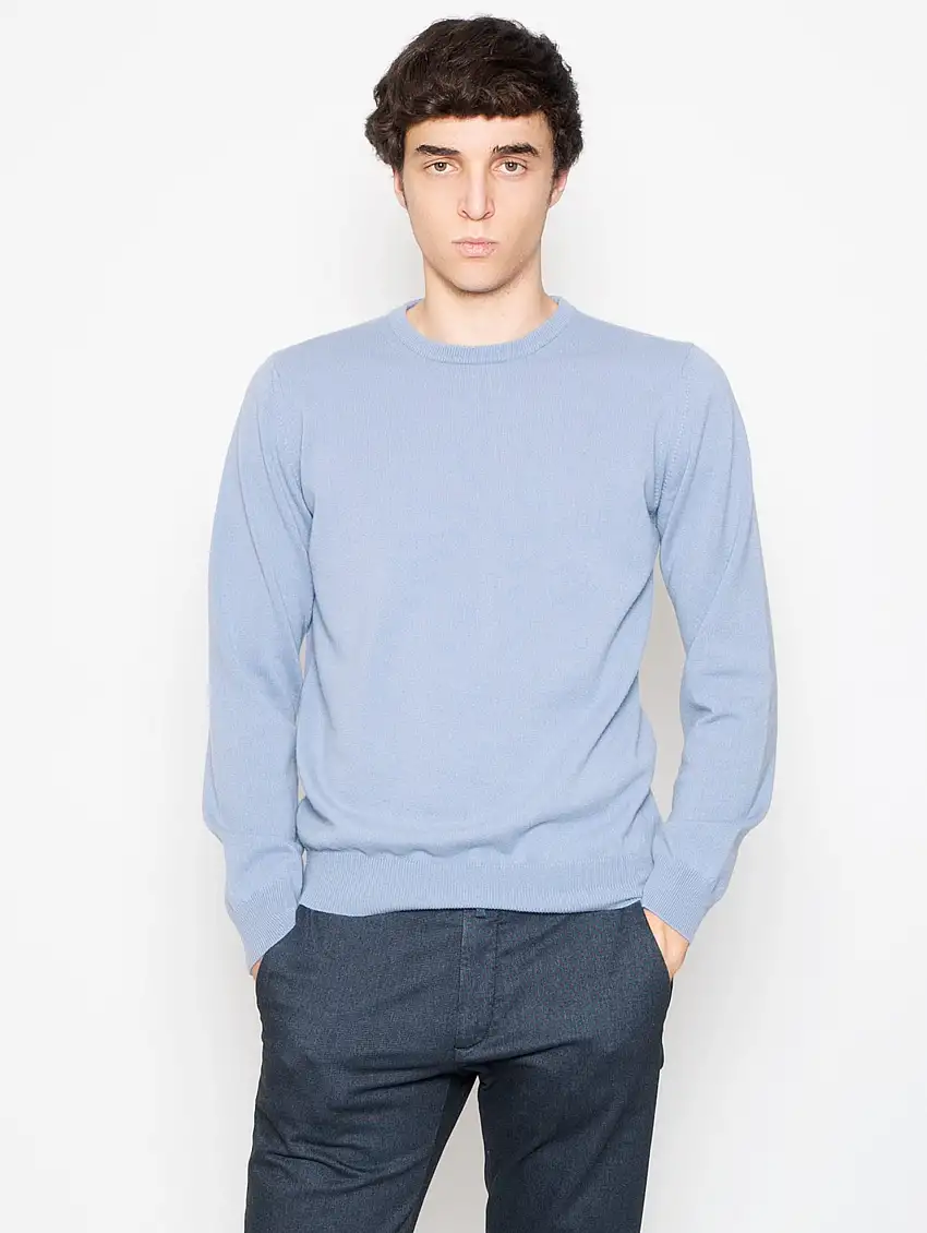 Maglia Girocollo in Cashmere Polvere