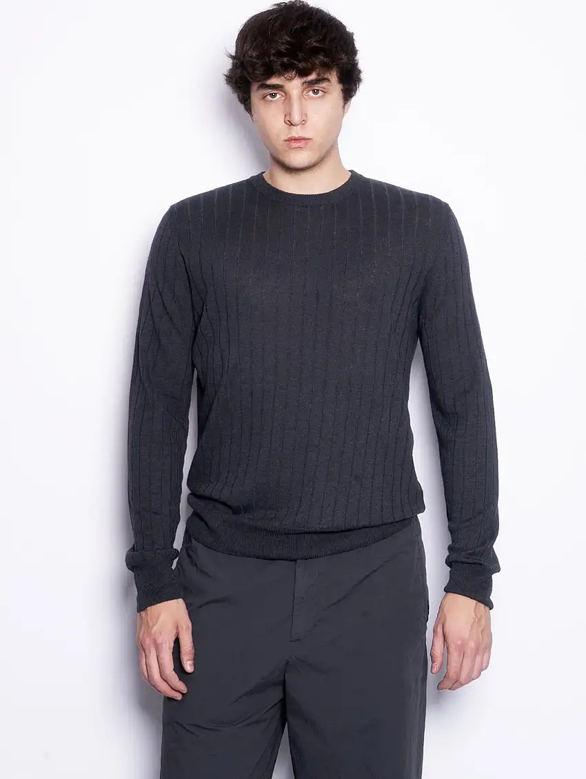 Maglia a Coste Ato Piombo