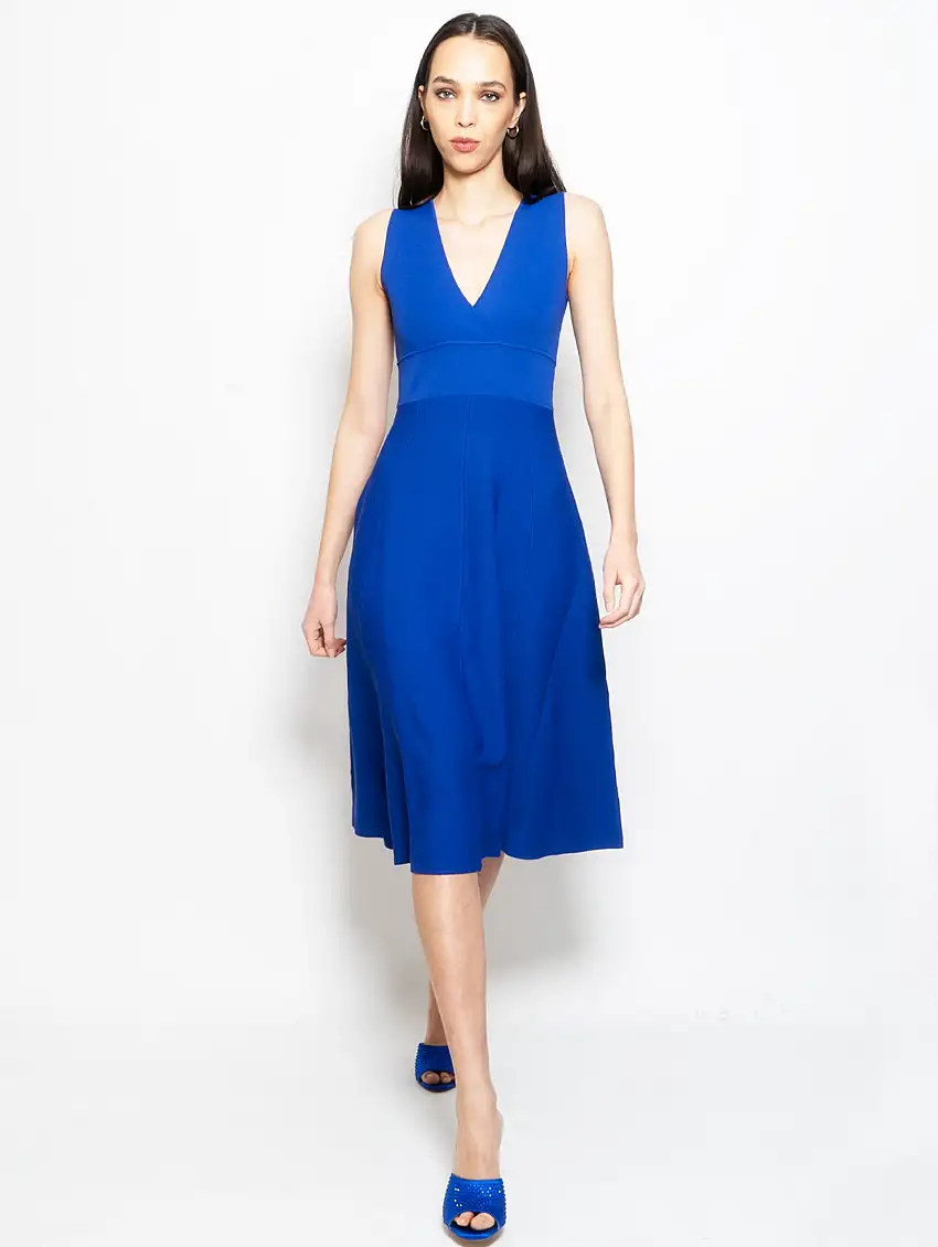 Abito Midi Svasato Bluette