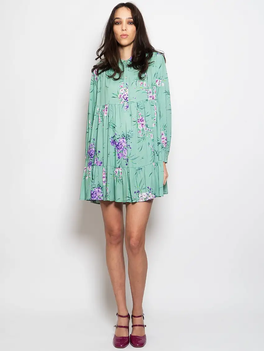 Abito Corto Chemisier Verde