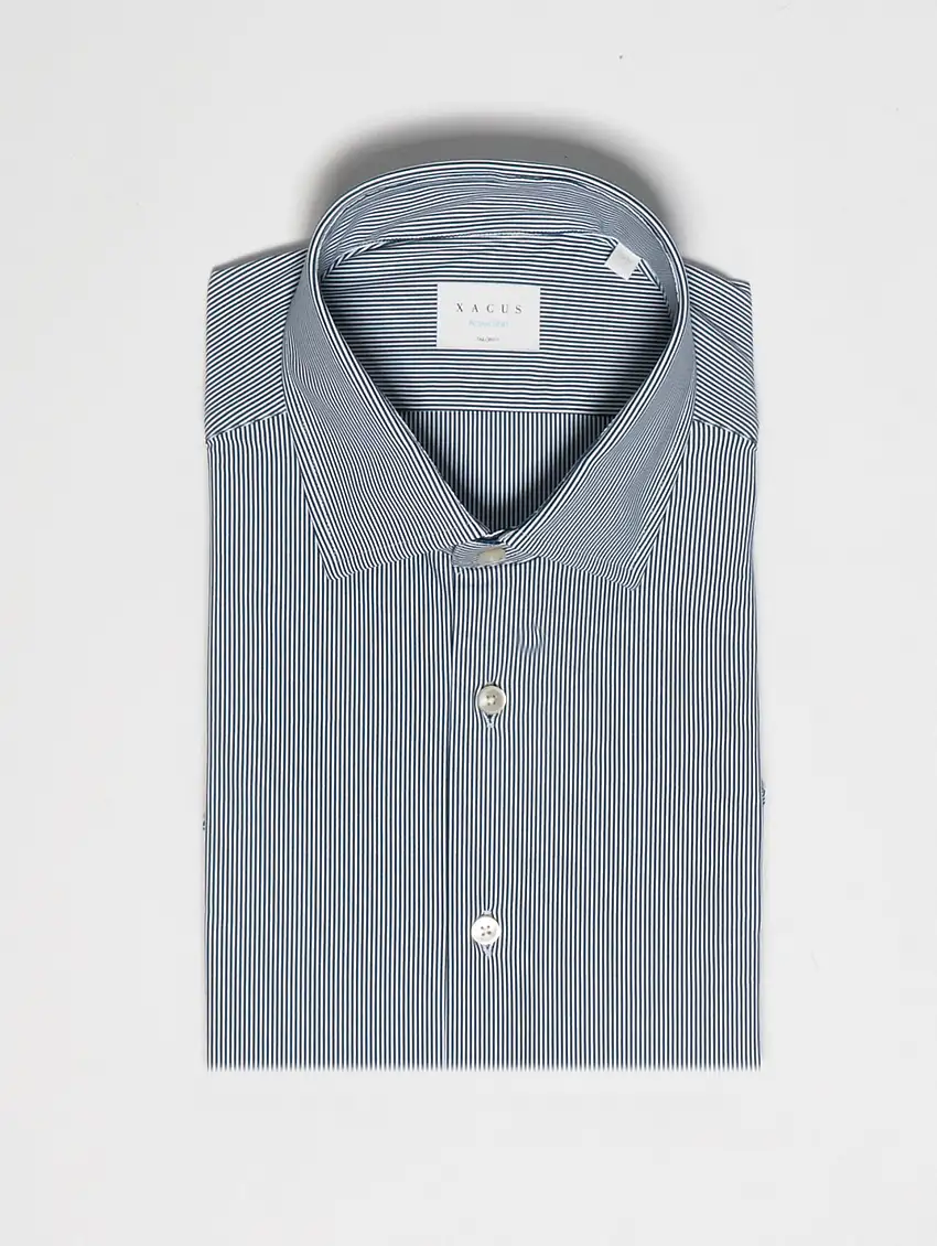 Camicia Active a Righe Bianco/Blu