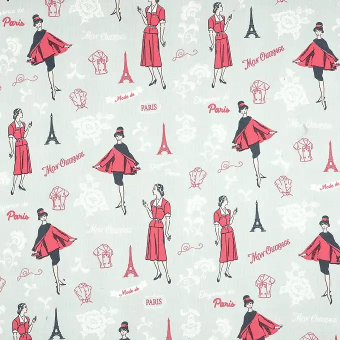 Tessuto bachette blu la parisienne