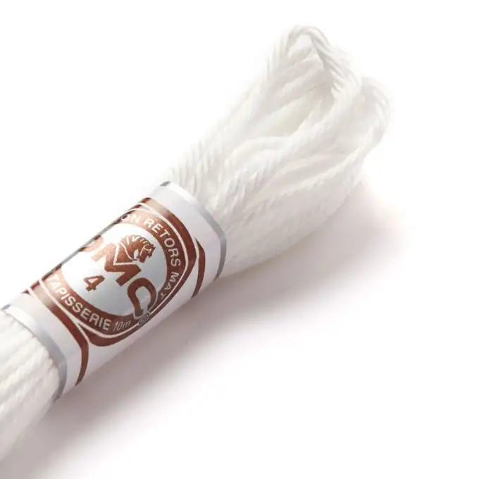 Filo da ricamo ritorto opaco bianco a beige