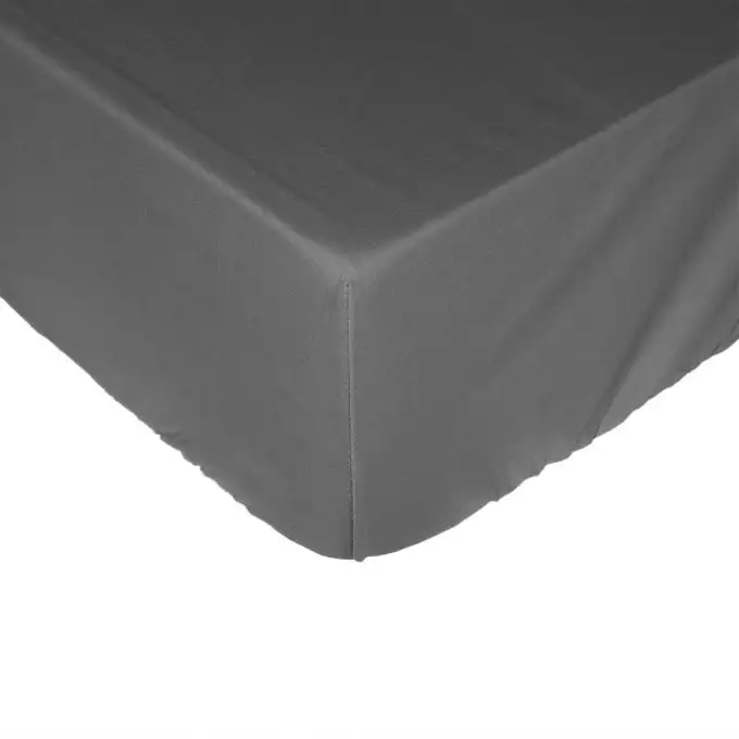Drap housse cotone percalle grigio 140x190 cm