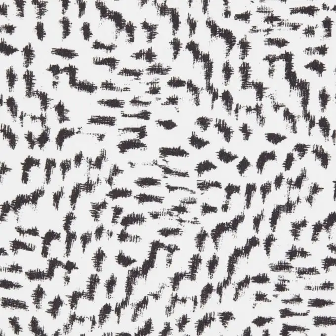 Tessuto chiffon stampato macchie nere