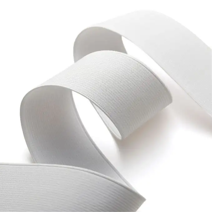 Elastico costolato bianco 60 mm