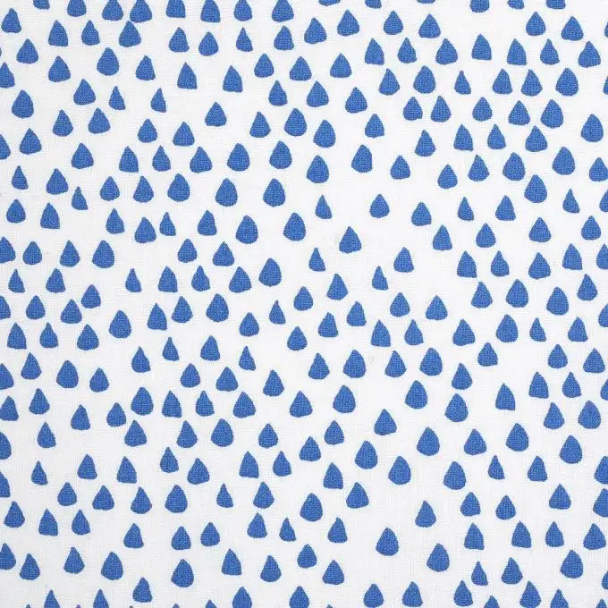 Tela per lenzuola gocce blu