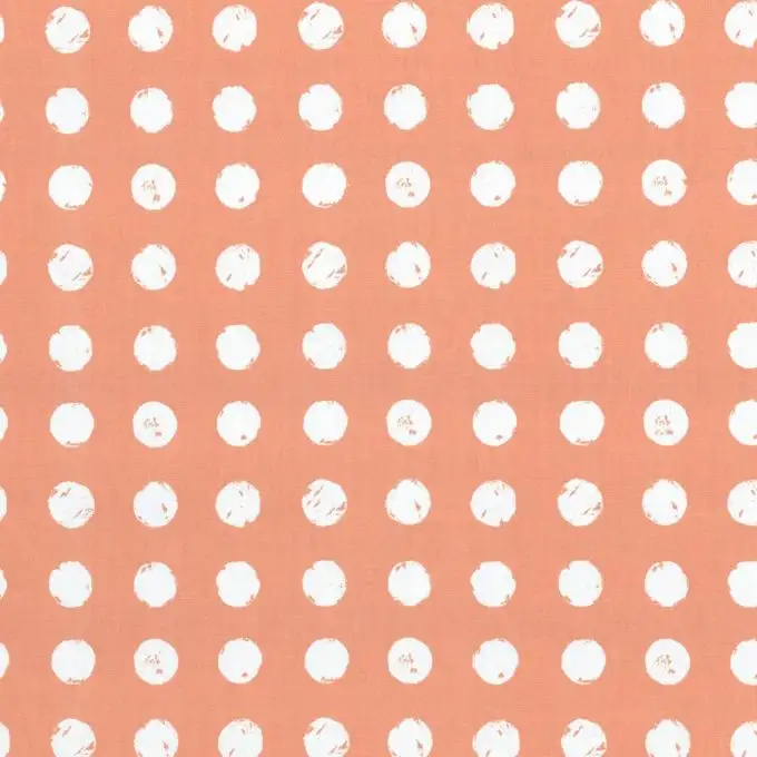 Tessuto cotone spesso stampato pois