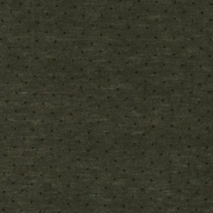 Tessuto jersey mini pois fondo verde