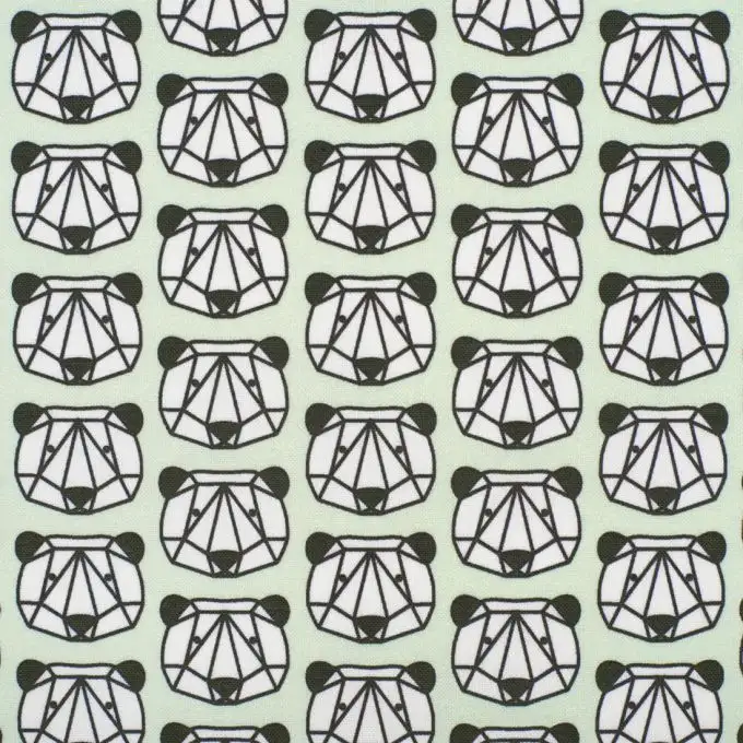 Tessuto cotone panda origami